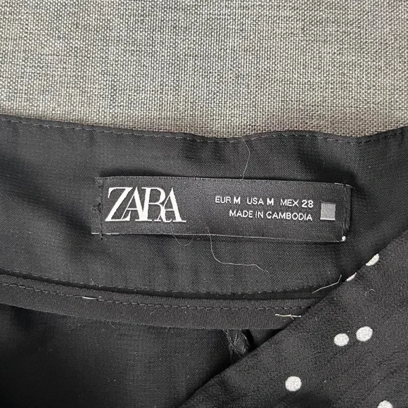 Zara black polka dot tiered Ruffle skirt - Picture 4 of 6